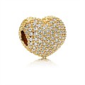 Pandora Jewelry Pave Open My Heart Clip-Pandora Jewelry Shine & Clear CZ 767156CZ