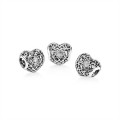 Pandora Jewelry April Signature Heart Charm-Rock Crystal 791784RC