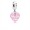 Pandora Jewelry Pink Ribbon Heart Dangle Charm-Murano Glass 797069