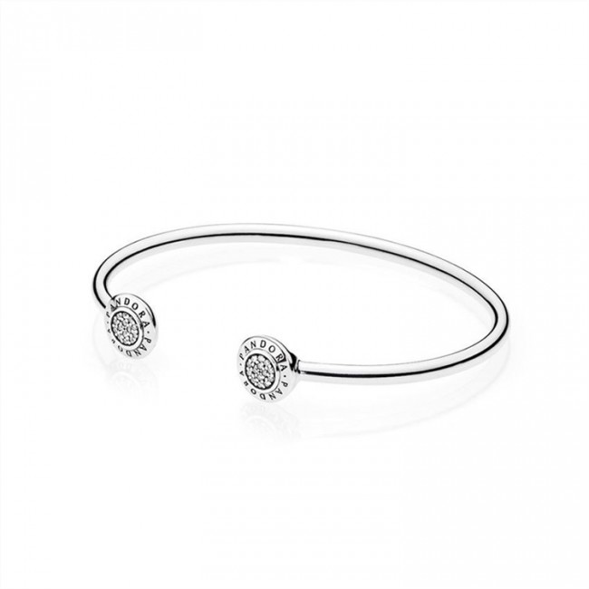 Pandora Jewelry Signature Bangle Bracelet-Clear CZ 590528CZ