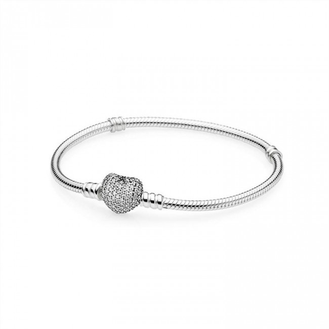 Pandora Jewelry Pave Heart Bracelet-Clear CZ 590727CZ