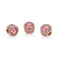 Pandora Jewelry Radiant Hearts Charm-Pandora Jewelry Rose-Blush Pink Crystal & Clear CZ