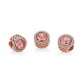Pandora Jewelry Radiant Hearts Charm-Pandora Jewelry Rose-Blush Pink Crystal & Clear CZ