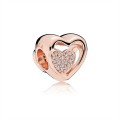 Pandora Jewelry Joined Together Charm-Rose & Clear CZ 781806CZ