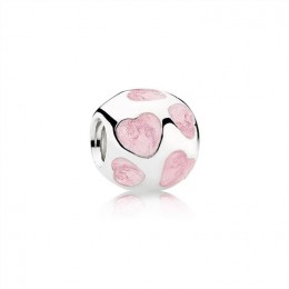 Pandora Jewelry Jewelry Pink Hearts Charm 790543EN28