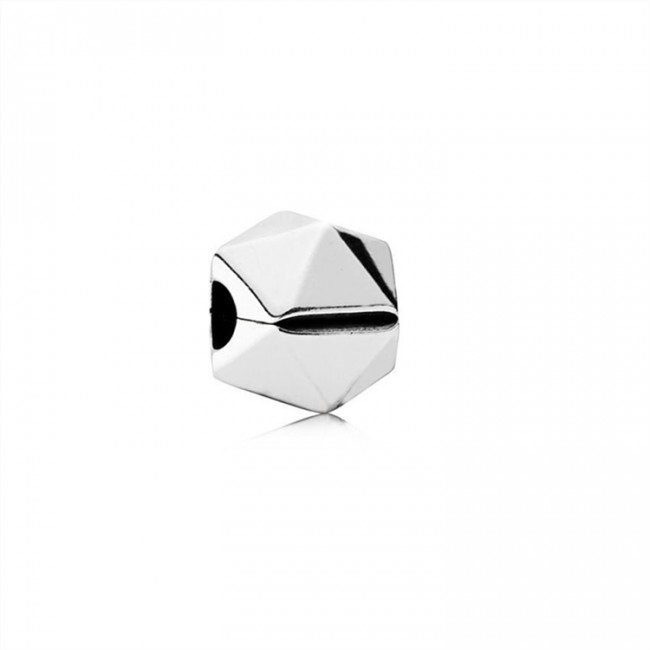 Pandora Jewelry Geo Rock Star Silver Clip Charm-791004