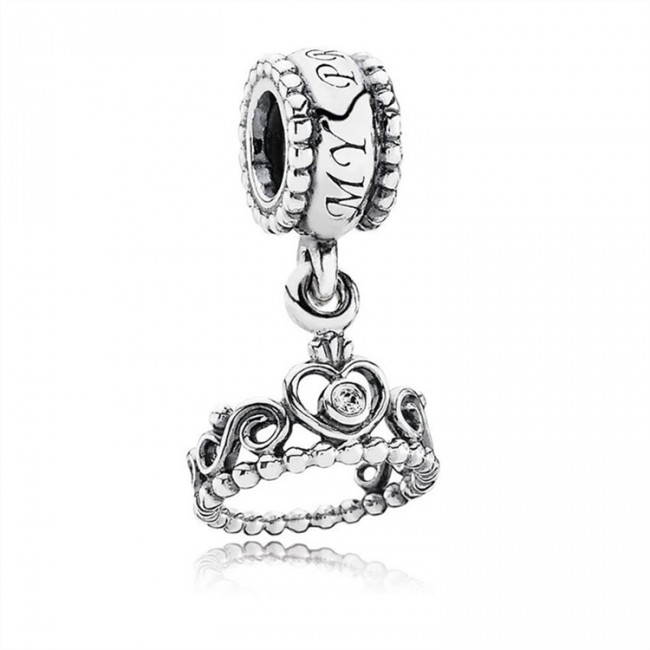 Pandora Jewelry My Princess Dangle Charm-Clear CZ 791117CZ