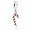 Pandora Jewelry Candy Cane Dangle Charm-Red Enamel 791193EN09