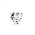 Pandora Jewelry Gift Form the Heart Ringbox Silver & Gold Charm 791247CZ