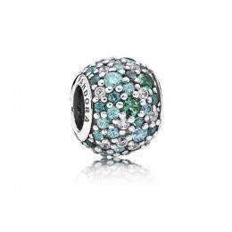 Pandora Jewelry Ocean Mosaic Pave Charm-Mixed Green CZ & Green Crystal