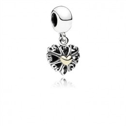 Pandora Jewelry Filled With Love Silver & Gold Hanging Charm-791274