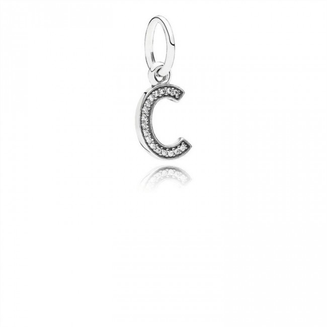 Pandora Jewelry Letter C Dangle Charm-Clear CZ 791315CZ