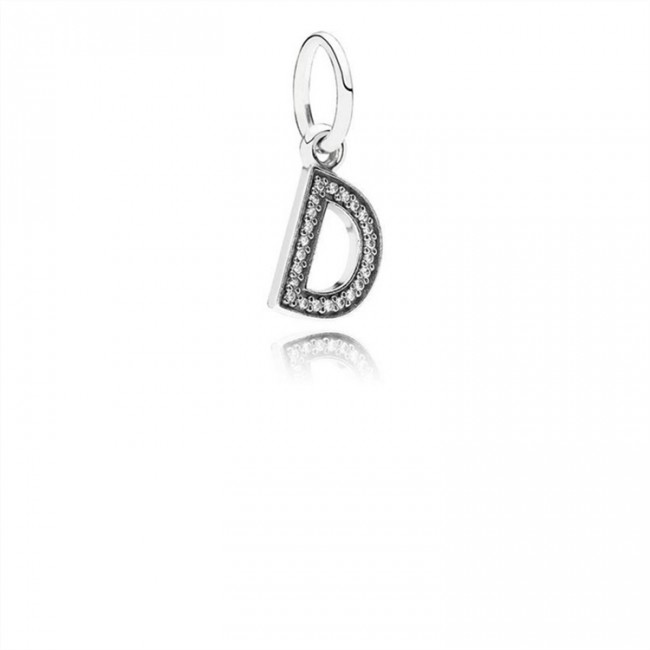 Pandora Jewelry Letter D Dangle Charm-Clear CZ 791316CZ