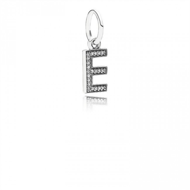 Pandora Jewelry Letter E Dangle Charm-Clear CZ 791317CZ