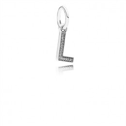 Pandora Jewelry Letter L Dangle Charm-Clear CZ 791324CZ