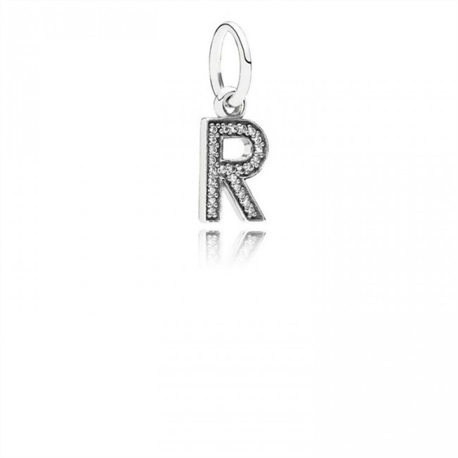 Pandora Jewelry Letter R Dangle Charm-Clear CZ 791330CZ