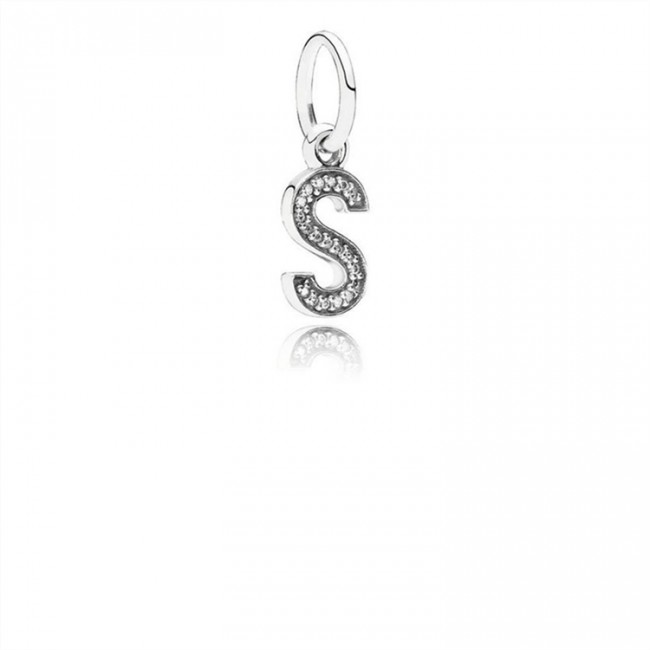 Pandora Jewelry Letter S Dangle Charm-Clear CZ 791331CZ