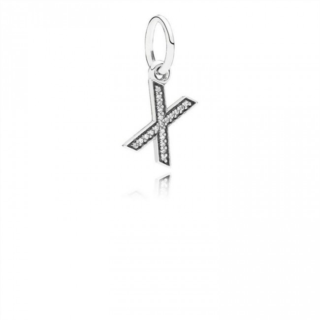 Pandora Jewelry Letter X Dangle Charm-Clear CZ 791336CZ