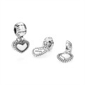 Pandora Jewelry My Special Sister Silver Hanging Hearts Charm-Pandora Jewelry 791383