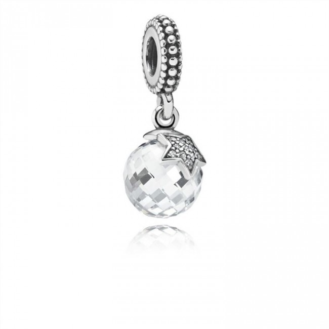 Pandora Jewelry Light of the Moon Zirconia & Silver Hanging Charm-791392CZ