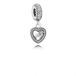 Pandora Jewelry Center of My Heart-Clear CZ 791521CZ