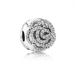 Pandora Jewelry Shimmering Rose Clip-Clear CZ 791529CZ