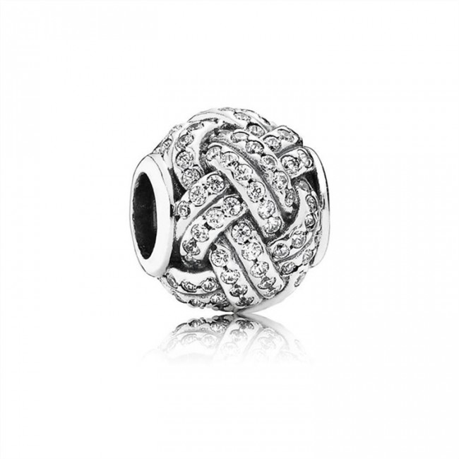 Pandora Jewelry Sparkling Love Knot Charm 791537CZ
