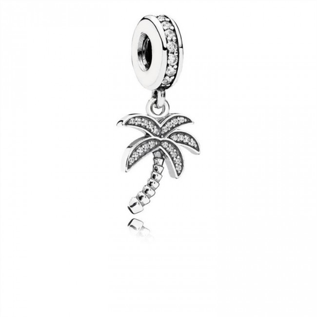 Pandora Jewelry Sparkling Palm Tree Dangle Charm-Clear CZ 791540CZ