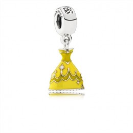 Pandora Jewelry Disney-Belle's Dress Dangle Charm-Mixed Enamel 791576ENMX