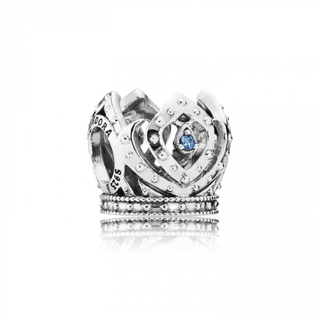 Pandora Jewelry Disney-Elsa's Crown Charm-Blue CZ 791588CZB