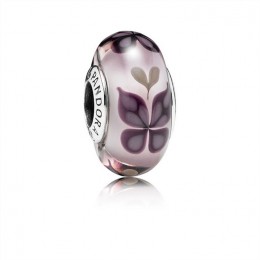 Pandora Jewelry Pink Butterfly Kisses Charm-Murano Glass 791621