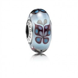 Pandora Jewelry Butterfly Kisses Blue Glass Charm-Pandora Jewelry 791622