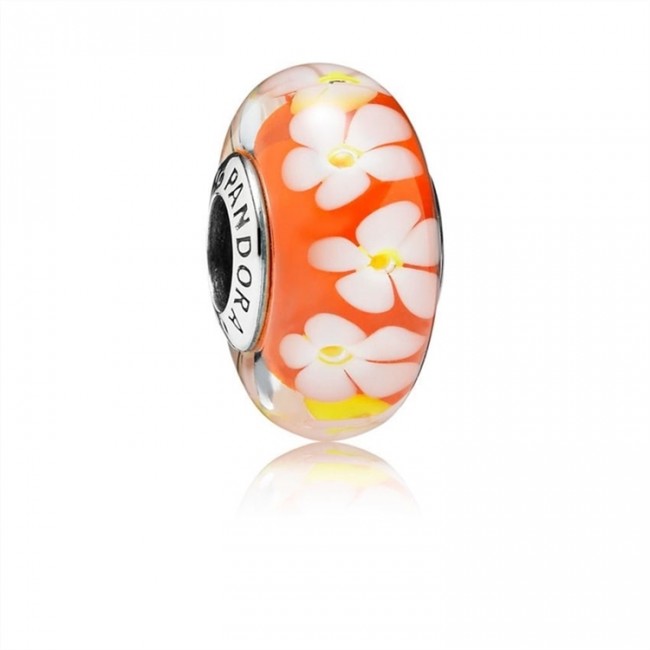 Pandora Jewelry Tropical Flower Glass Murano Charm 791624