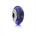 Pandora Jewelry Blue Fascinating Iridescence Charm-Murano Glass 791646