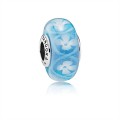 Pandora Jewelry Blue Bloom Murano Glass Charm 791666
