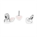 Pandora Jewelry Travel Together Forever Dangle Charm-Pink Enamel & Clear CZ 791717CZ