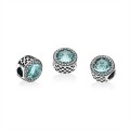 Pandora Jewelry Radiant Hearts Charm-Glacier-Blue Crystals & Clear CZ 791725NGL