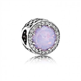 Pandora Jewelry Radiant Hearts Charm-Opalescent Pink Crystal & Clear CZ 791725NOP