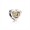 Pandora Jewelry Heart silver charm with 14k pattern 791740