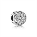 Pandora Jewelry Abstract silver charm with clear cubic zirconia 791762CZ