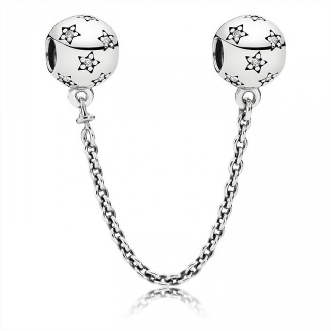 Pandora Jewelry Star silver safety chain 791782CZ