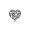 Pandora Jewelry March Signature Heart Charm-Aqua Blue Crystal 791784NAB