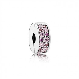 Pandora Jewelry Mosaic Shining Elegance Clip-Fancy Pink & Fancy Purple CZ
