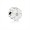 Pandora Jewelry White Primrose Clip-White Enamel & Clear CZ 791822EN12
