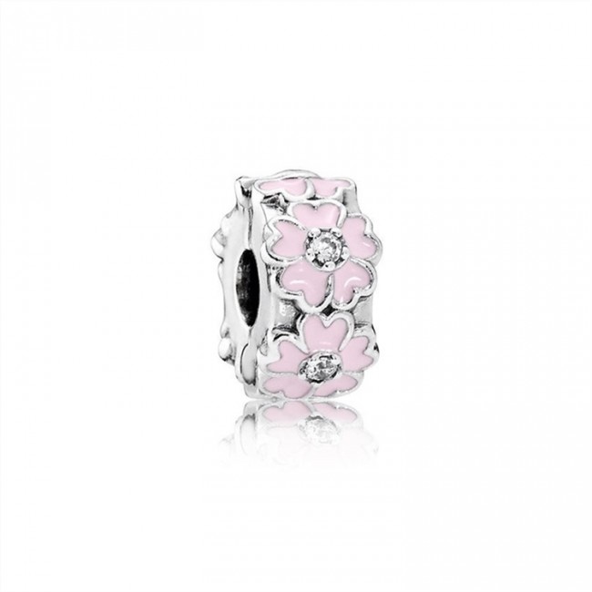 Pandora Jewelry Pink Primrose Clip-Light Pink Enamel & Clear CZ 791823EN68