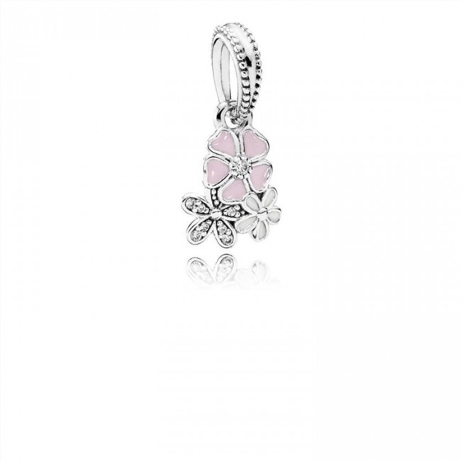 Pandora Jewelry Poetic Blooms Dangle Charm-Mixed Enamels & Clear CZ 791824ENMX