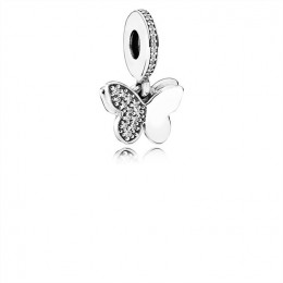 Pandora Jewelry Fluttering Butterflies Dangle Charm-Clear CZ 791844CZ