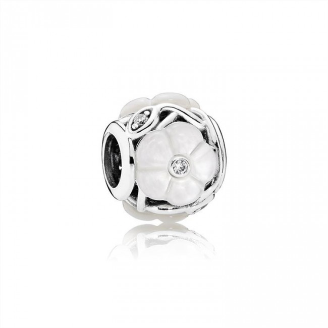 Pandora Jewelry Luminous Florals Charm-Mother-Of-Pearl & Clear CZ 791894MOP
