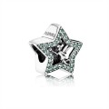 Pandora Jewelry Disney-Tinker Bell Star Charm-Green CZ 791920NPG