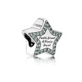 Pandora Jewelry Disney-Tinker Bell Star Charm-Green CZ 791920NPG